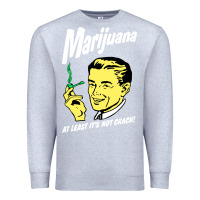 Heather Grey smoking marijuana Premium Sweatshirt - artisFamous