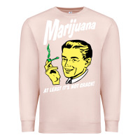 Pale Pink smoking marijuana Premium Sweatshirt - artisFamous