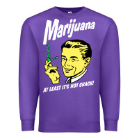 Purple smoking marijuana Premium Sweatshirt - artisFamous