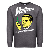 Charcoal Heather smoking marijuana Premium Sweatshirt - artisFamous