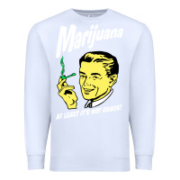 White smoking marijuana Premium Sweatshirt - artisFamous