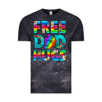 Cloud Black Pride LGBTQ Free Dad Hugs Vintage Tee - BundleAndBundleShop
