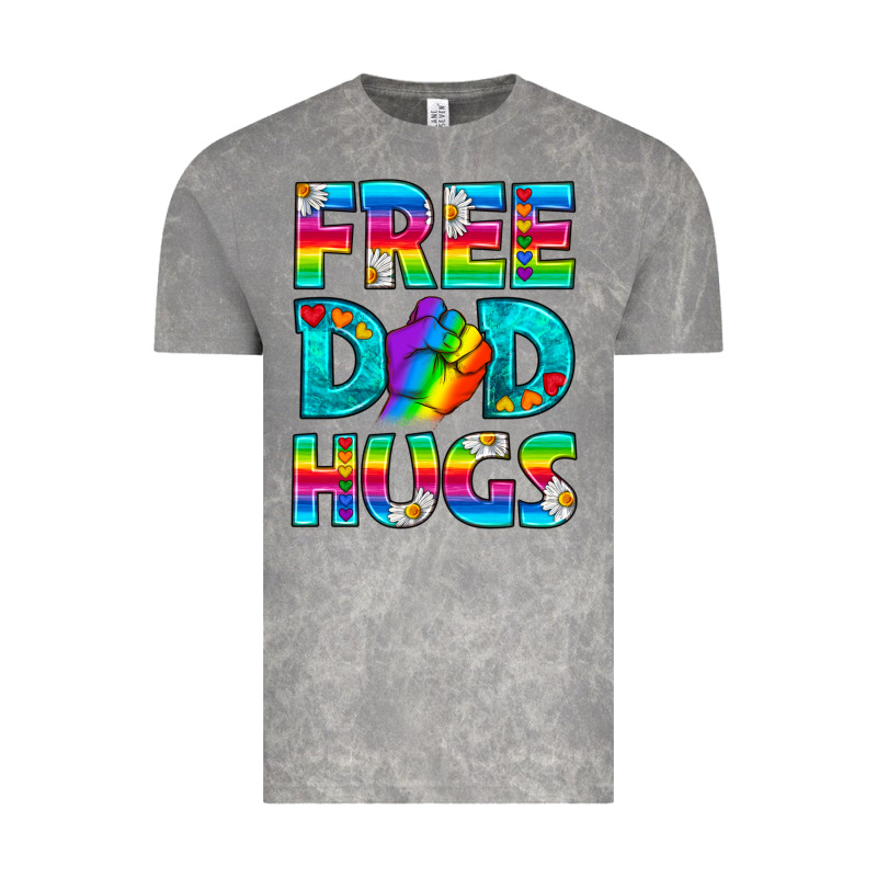 Pride Lgbtq Free Dad Hugs Vintage Tee by BundleAndBundleShop | Teevron