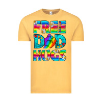 Vintage Mustard Pride LGBTQ Free Dad Hugs Vintage Tee - BundleAndBundleShop