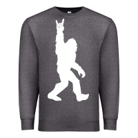 Charcoal Heather funny bigfoot rock and roll t shirt for sasquatch believers Premium Sweatshirt - artisFamous