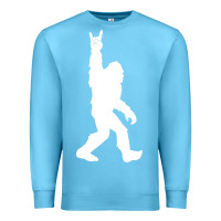 Ocean Blue funny bigfoot rock and roll t shirt for sasquatch believers Premium Sweatshirt - artisFamous