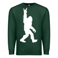 Sports Green funny bigfoot rock and roll t shirt for sasquatch believers Premium Sweatshirt - artisFamous