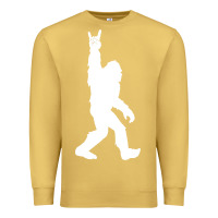 Antique Gold funny bigfoot rock and roll t shirt for sasquatch believers Premium Sweatshirt - artisFamous