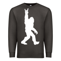 Smoke funny bigfoot rock and roll t shirt for sasquatch believers Premium Sweatshirt - artisFamous