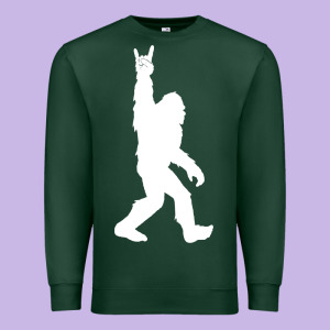 Funny Bigfoot Rock And Roll T Shirt For Sasquatch Believers Premium Sweatshirt Designed By Artisfamous
