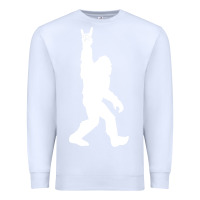 White funny bigfoot rock and roll t shirt for sasquatch believers Premium Sweatshirt - artisFamous