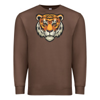Chestnut tiger vector face Premium Sweatshirt - artisFamous