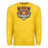 Lemon tiger vector face Premium Sweatshirt - artisFamous