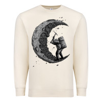 Sandshell digging the moon Premium Sweatshirt - artisFamous