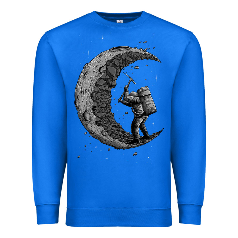 Digging The Moon Premium Sweatshirt by artisFamous | Teevron