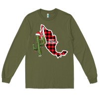 Army Green Merry Christmas Long Sleeve Tee - CowhideDigitalArt
