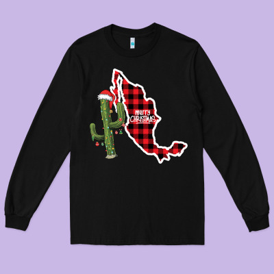 Merry Christmas Long Sleeve Tee Designed By Cowhidedigitalart