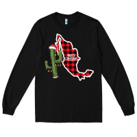 Black Merry Christmas Long Sleeve Tee - CowhideDigitalArt