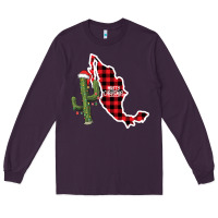 Plum Merry Christmas Long Sleeve Tee - CowhideDigitalArt