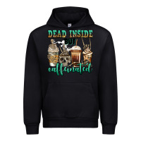 Black dead inside but caffeinated skeleton coffee cups Urban Hoodie - Jasminsmagicworld