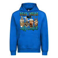 Cobalt dead inside but caffeinated skeleton coffee cups Urban Hoodie - Jasminsmagicworld