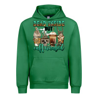 Emerald dead inside but caffeinated skeleton coffee cups Urban Hoodie - Jasminsmagicworld