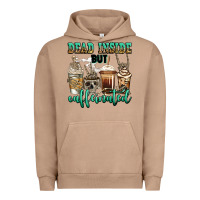 Pigment Burro dead inside but caffeinated skeleton coffee cups Urban Hoodie - Jasminsmagicworld