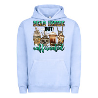 Pigment Grape Ice dead inside but caffeinated skeleton coffee cups Urban Hoodie - Jasminsmagicworld