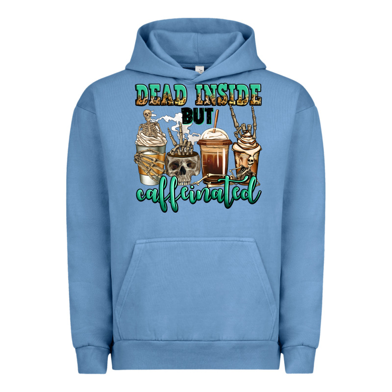 Dead Inside But Caffeinated Skeleton Coffee Cups Urban Hoodie by Jasminsmagicworld | Teevron
