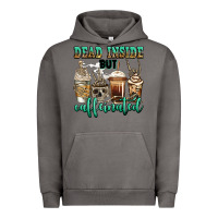 Pigment Tornado dead inside but caffeinated skeleton coffee cups Urban Hoodie - Jasminsmagicworld