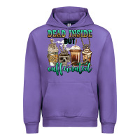 Tulip dead inside but caffeinated skeleton coffee cups Urban Hoodie - Jasminsmagicworld