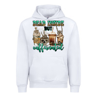 White dead inside but caffeinated skeleton coffee cups Urban Hoodie - Jasminsmagicworld