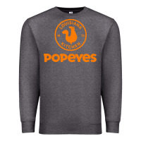 Charcoal Heather Resto Popeyes Art Premium Sweatshirt - artisFamous