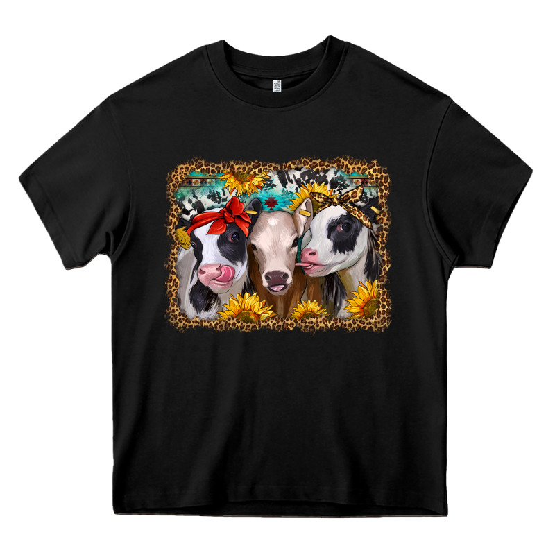 Western Sunflower Heifers Heavy Core Tee by Jasminsmagicworld | Teevron