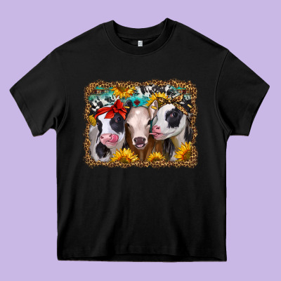 Western Sunflower Heifers Heavy Core Tee Designed By Jasminsmagicworld