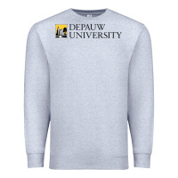 Heather Grey Depauw College Premium Sweatshirt - artisFamous
