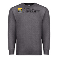 Charcoal Heather Depauw College Premium Sweatshirt - artisFamous