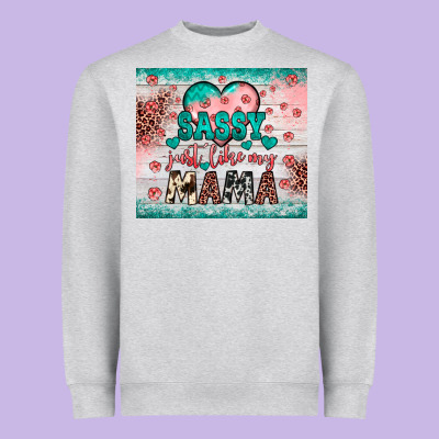 Sassy Just Like My Mama Heavyweight Sweatshirt Designed By Jahusdesignshop