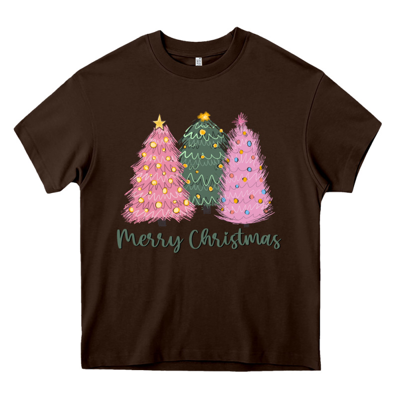 Merry Christmas Trees Heavy Core Tee by CowGirlArtShop | Teevron