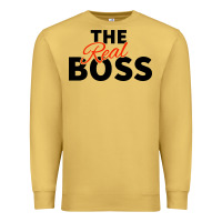 Antique Gold the real boss matching couple Premium Sweatshirt - artisFamous