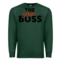 Sports Green the real boss matching couple Premium Sweatshirt - artisFamous