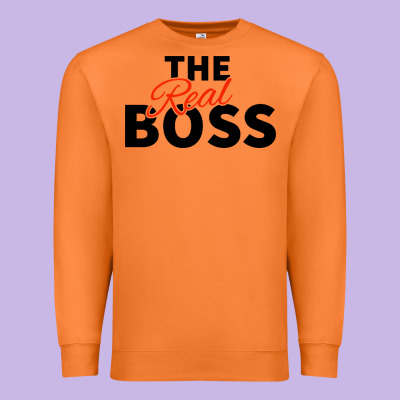 The Real Boss Matching Couple Premium Sweatshirt Designed By Artisfamous