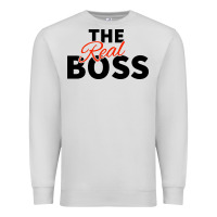 Dove Grey the real boss matching couple Premium Sweatshirt - artisFamous