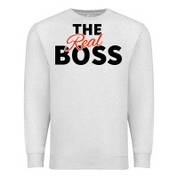Oatmeal Heather the real boss matching couple Premium Sweatshirt - artisFamous
