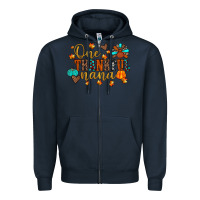 Navy one thankful nana Zipper Hoodie - JahusDesignShop