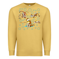 Antique Gold calvin and hobbes Premium Sweatshirt - artisFamous