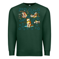 Sports Green calvin and hobbes Premium Sweatshirt - artisFamous