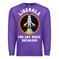 Purple liberals for gay space socialism Premium Sweatshirt - artisFamous