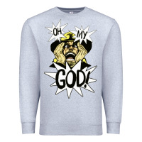 Heather Grey oh my god Premium Sweatshirt - artisFamous