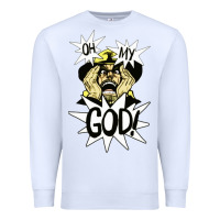 White oh my god Premium Sweatshirt - artisFamous